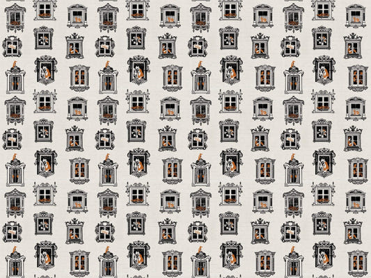 Vintage Wallpaper mit katzenartigem Thema