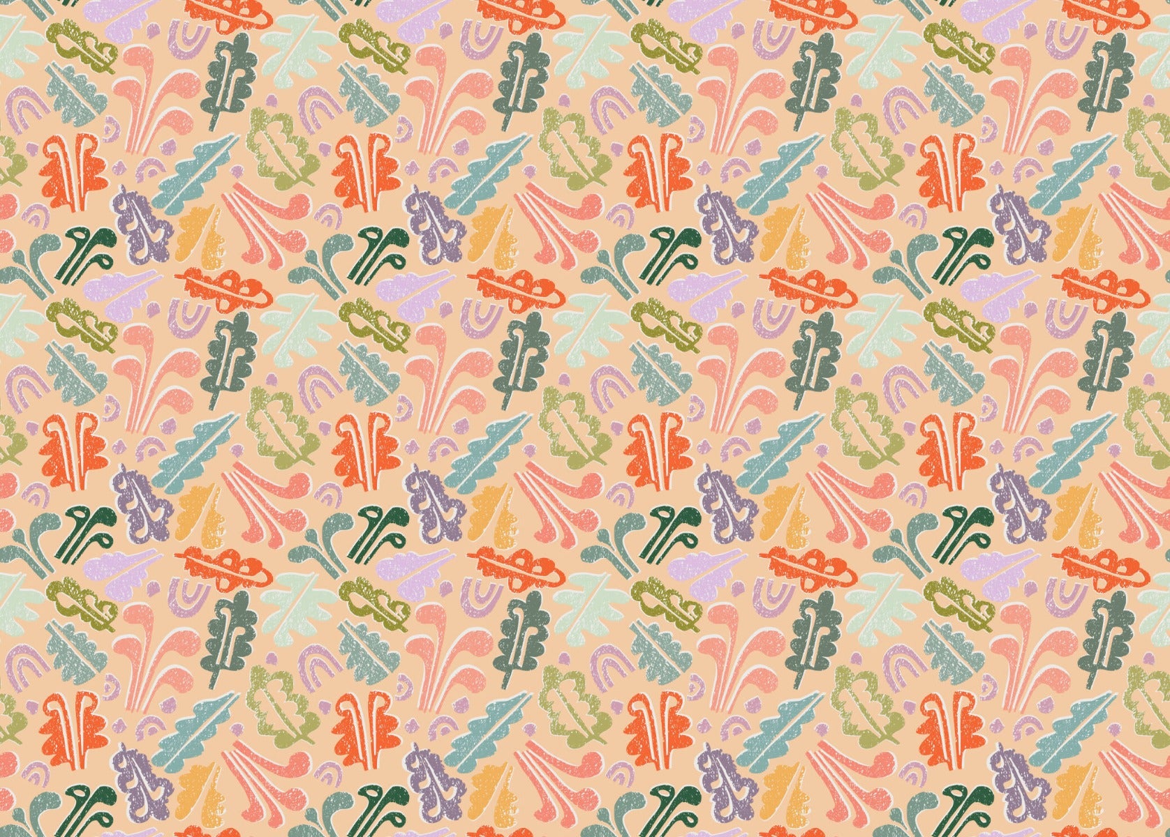Vintage Botanical Symphony Wallpaper in your room — zoomed