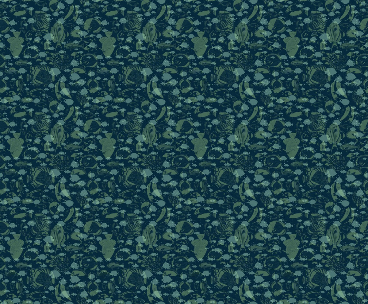 Abyssal Swirl Wallpaper Mural in your room — zoomed