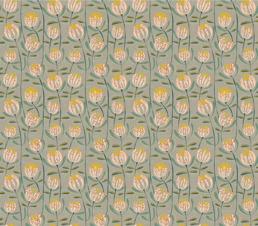 Blooming Elegance Earthy Skandi Wallpaper