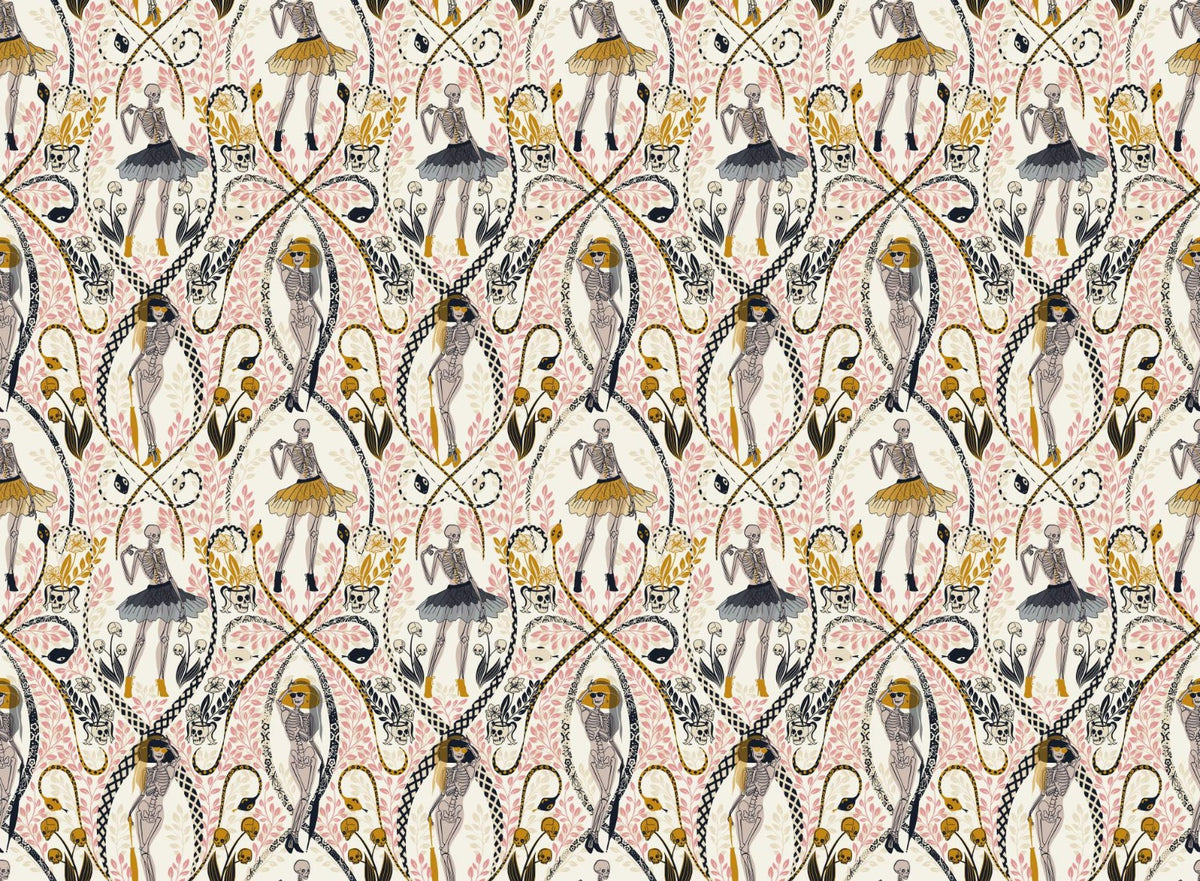 Retro Rendezvous Halloween Themed Wallpaper in your room — zoomed