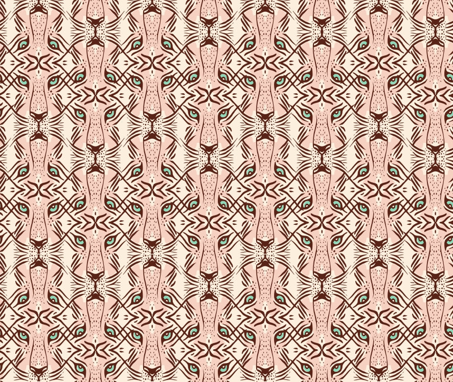 Feline Gaze Whimsical Wallpaper