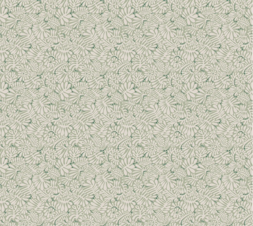 Matisse Leaves Sage Green Wallpaper