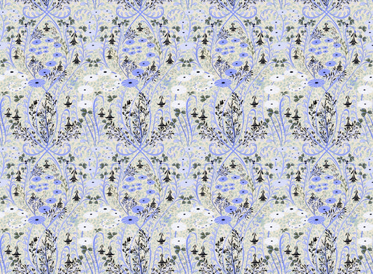 Grillige weide periwinkle wallpaper
