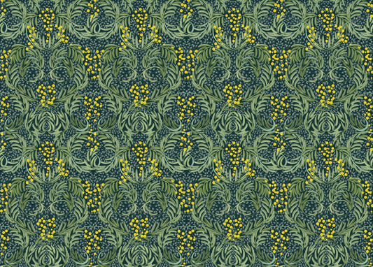 Grüner Mosaikblumen -Tapete