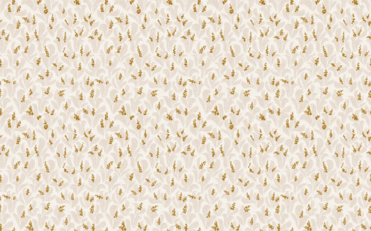 Golden Whispers Lily Valley Wallpaper