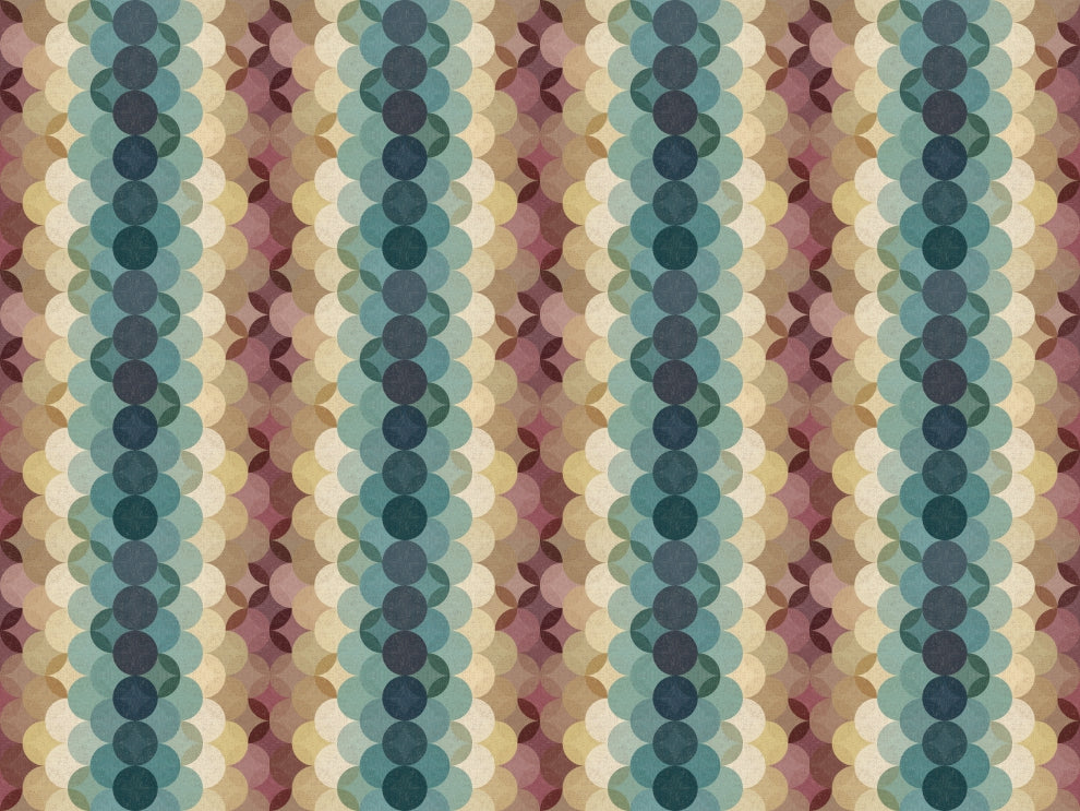 Earthy Retro Dot Cascade Wallpaper in your room — zoomed