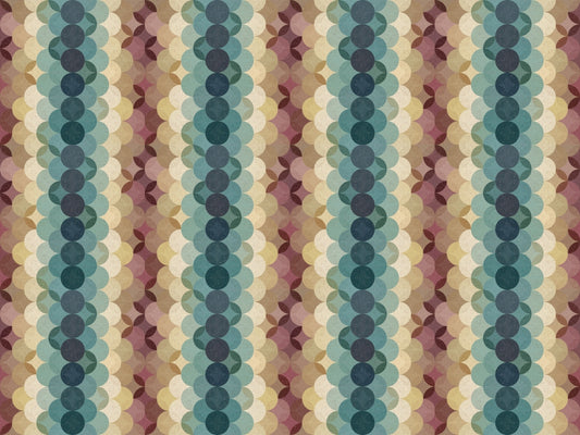Earthy Retro Dot Cascade Wallpaper