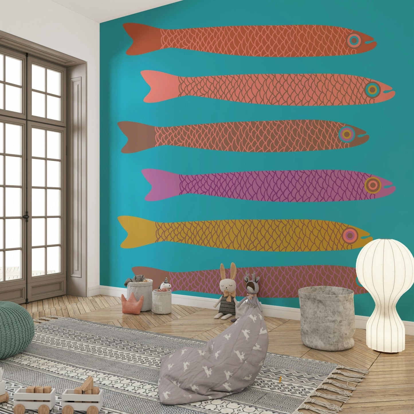 Multicolored fish with mocha accents
