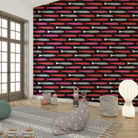 Playful kitchen wallpaper for walls
