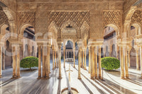 Royal Granada heritage Andalusian Courtyard wallpaper for walls.