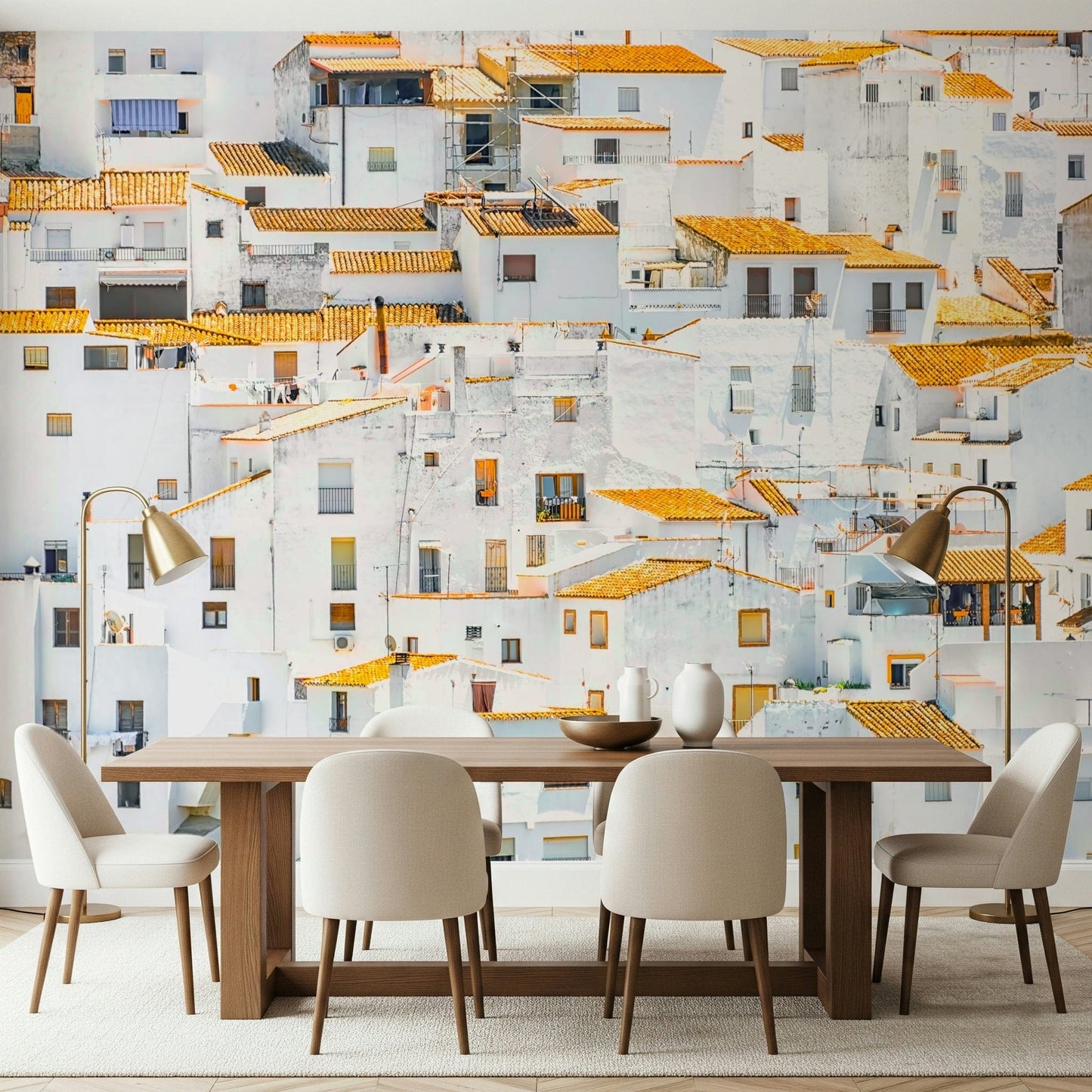 Quaint southern Spain Andalusian Village architecture wall mural.