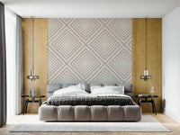 Modern intersecting stripe motif on Angled Stripes accent wall.