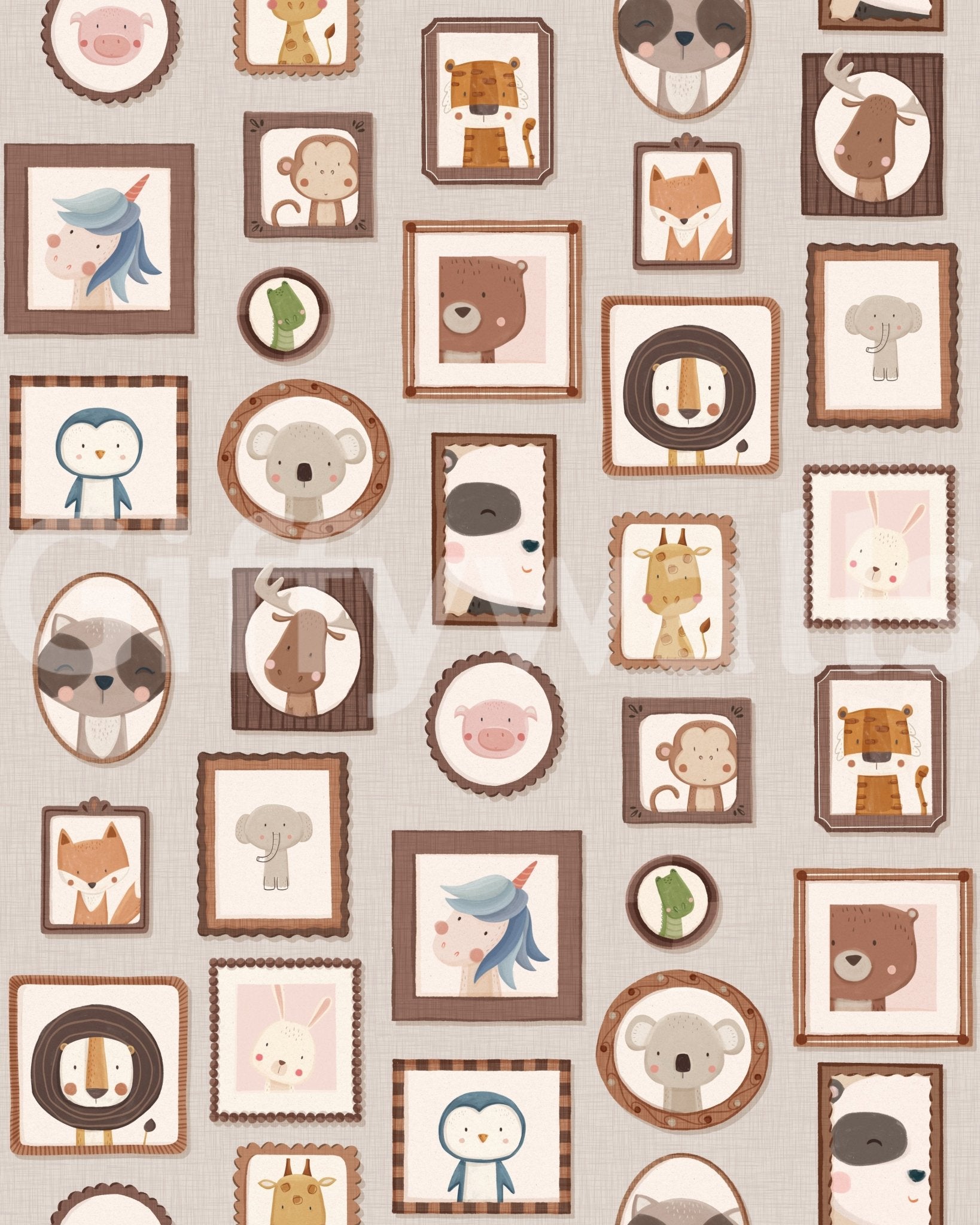 Animal Gallery Wall Wallpaper⁠