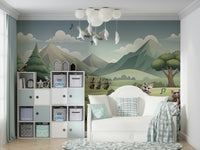 The colors are bright and vibrant, with a lush, natural palette.

