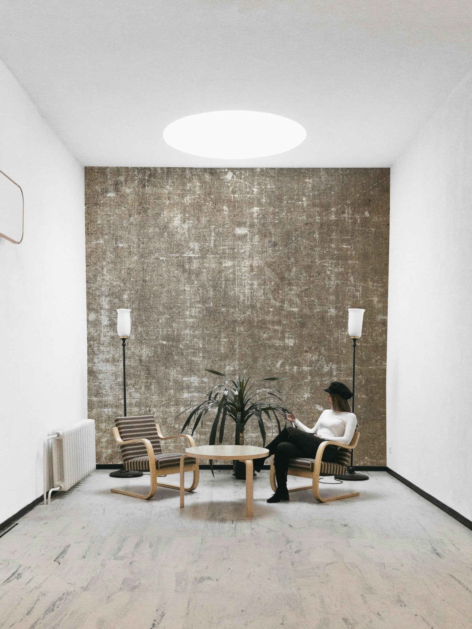 Rustic burlap fabric wall texture
