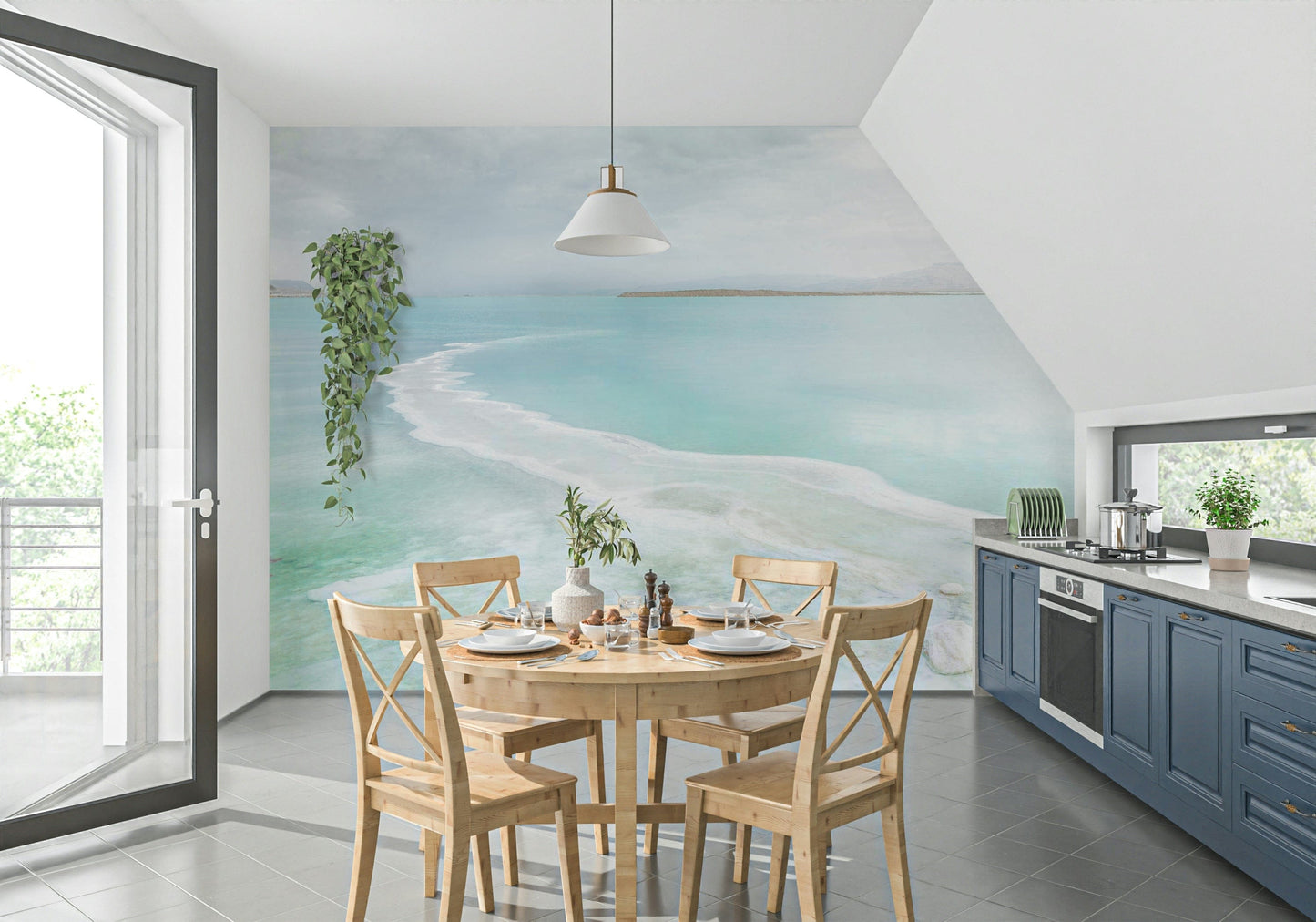 Aqua Calm Wall Mural