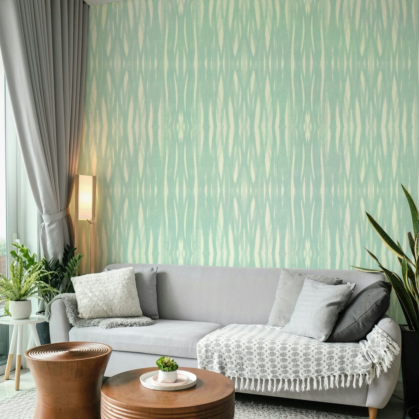Serene Aqua Flow wallpaper in soothing blue tones

