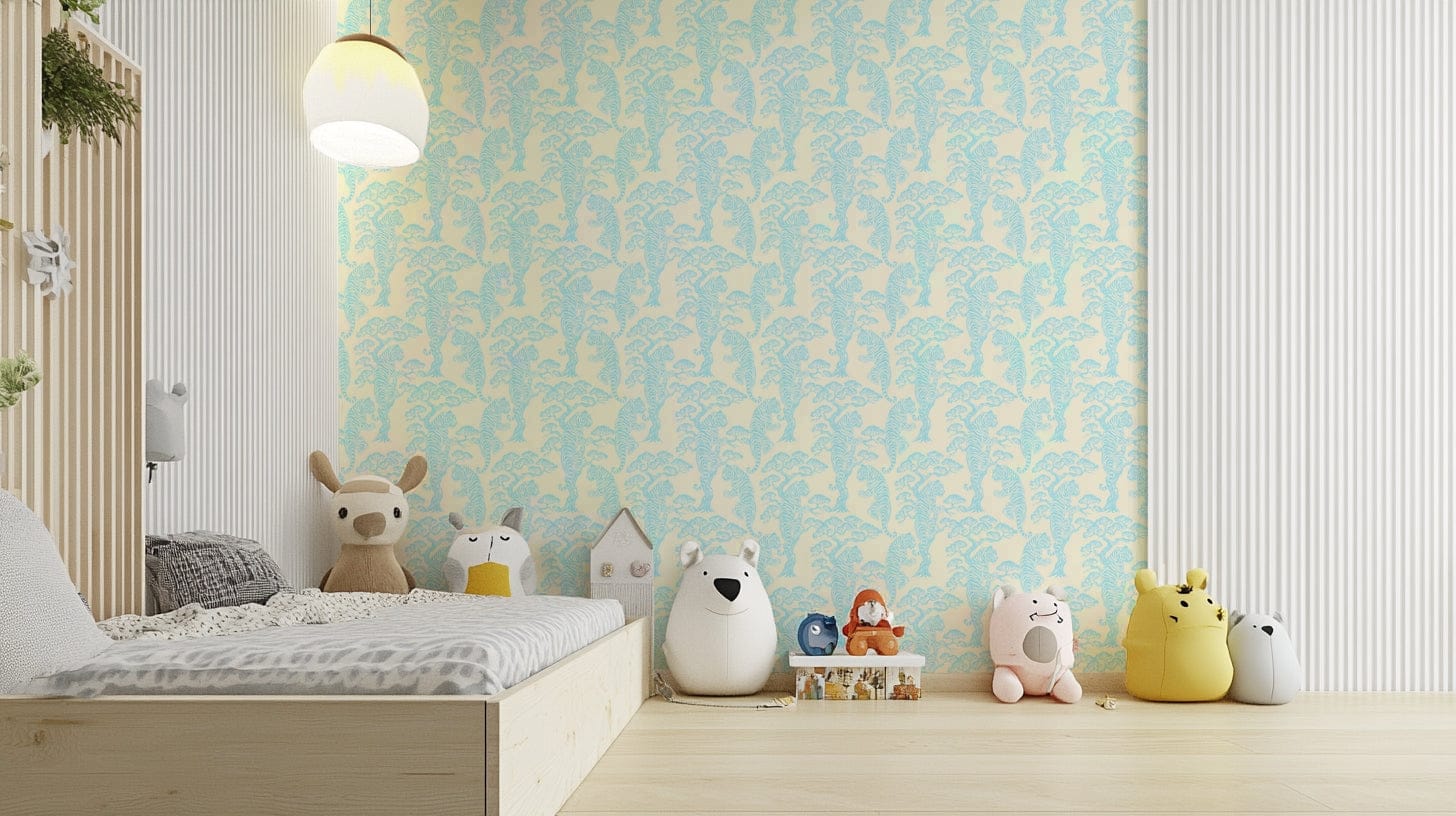 A contemplative wild animal wallpaper mural for a feature wall.

