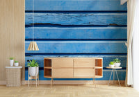 Rustic Aqua Wood Wall mural art Faded aqua color, natural grain.