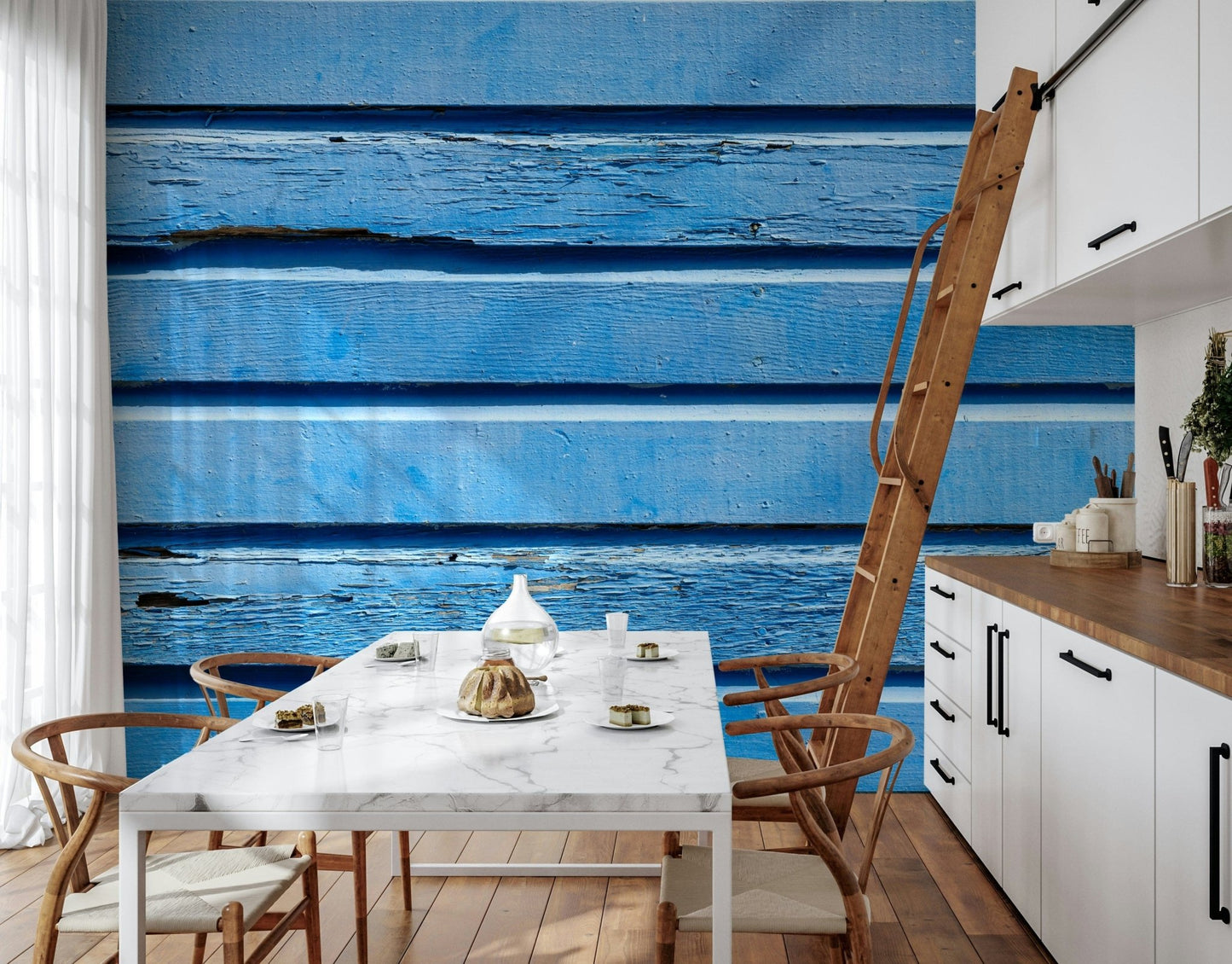 Coastal Aqua Wood Wall décor Barn wood look, beautiful patina.