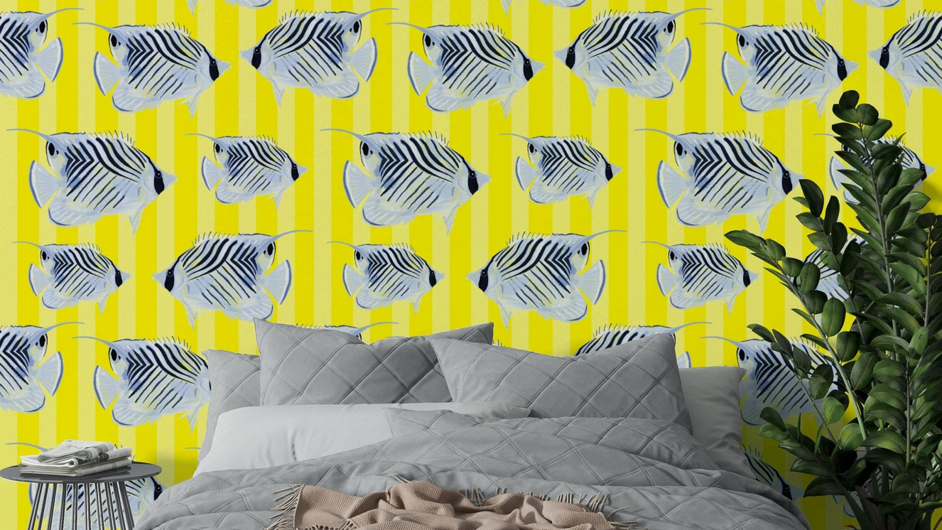 Aquaria Wallpaper with underwater-inspired design

