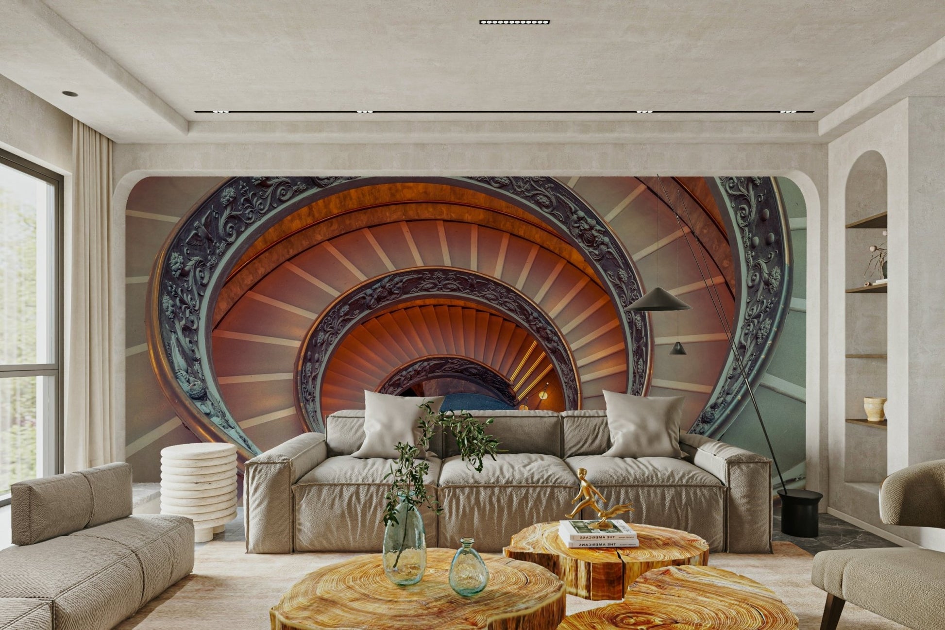 Architectural arch wall mural

