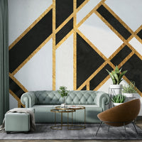 Stunning black and white Art Deco mural for modern spaces

