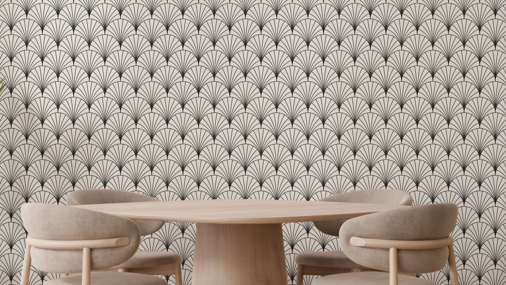 Elegant art deco black arch wallpaper
