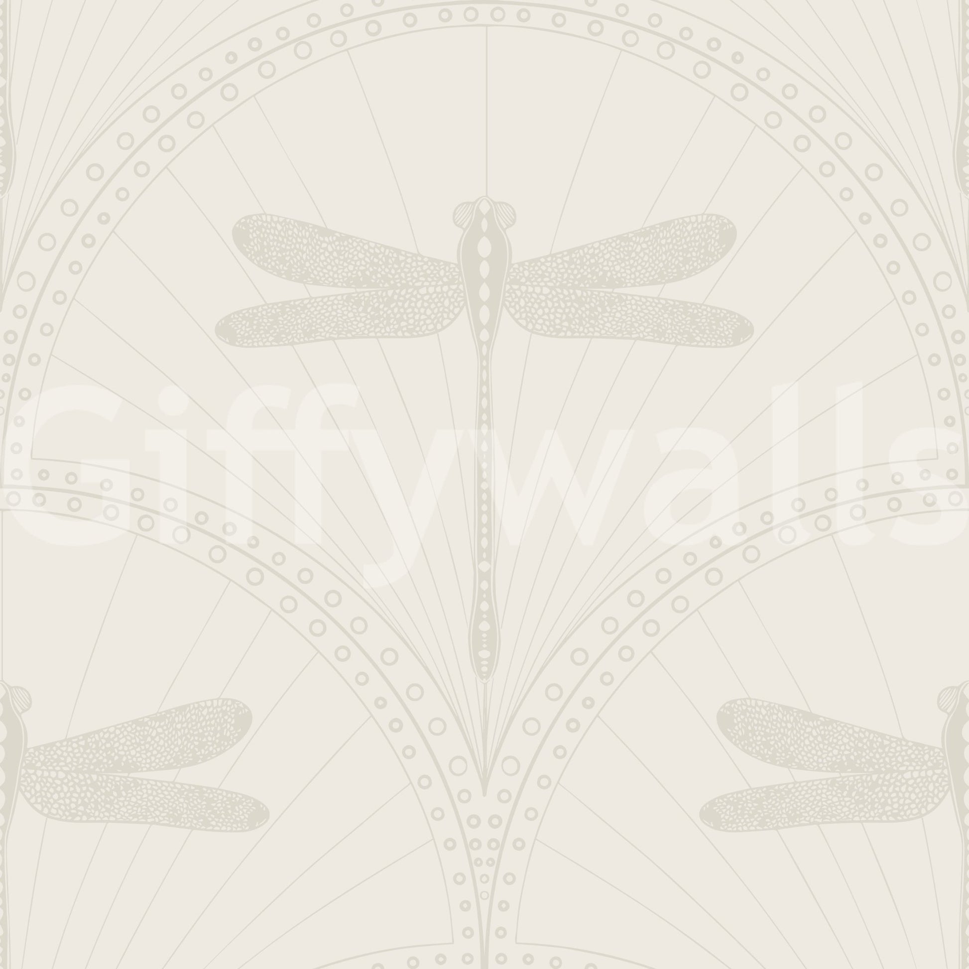 Stylish Art Deco dragonfly wallpaper for a sophisticated space

