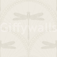 Stylish Art Deco dragonfly wallpaper for a sophisticated space

