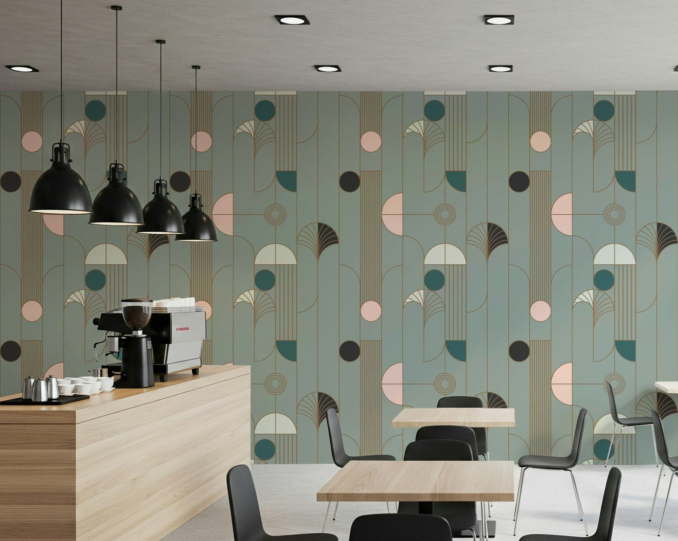 Art Deco Geometric Harmony Wallpaper‚Å†