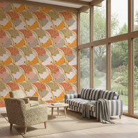 Art Nouveau Botanica Fan Flow - Cosy Blooms Wallpaper⁠