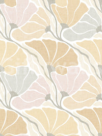 Art Nouveau Botanica Fan Flow - Earthy Tones Wallpaper⁠