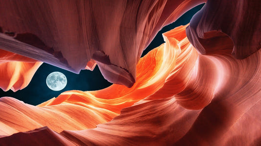 Lebendige Farb Antilope Slot Canyon Wallpaper Wandbilder