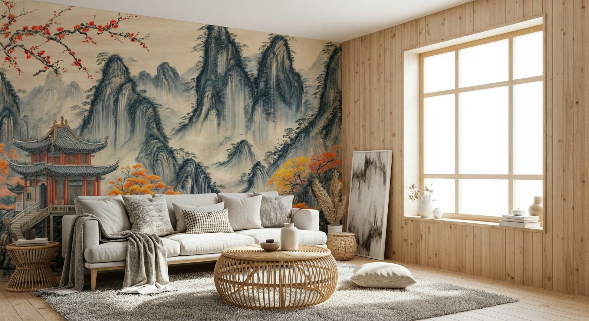 Zen-inspired home décor featuring bamboo for a primary bedroom.