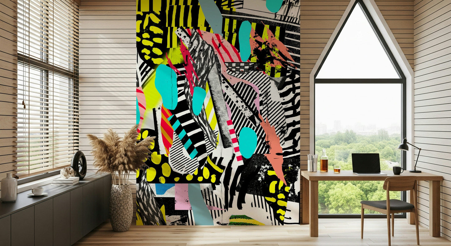 A beautiful abstract art wallpaper mural for a modern home.


