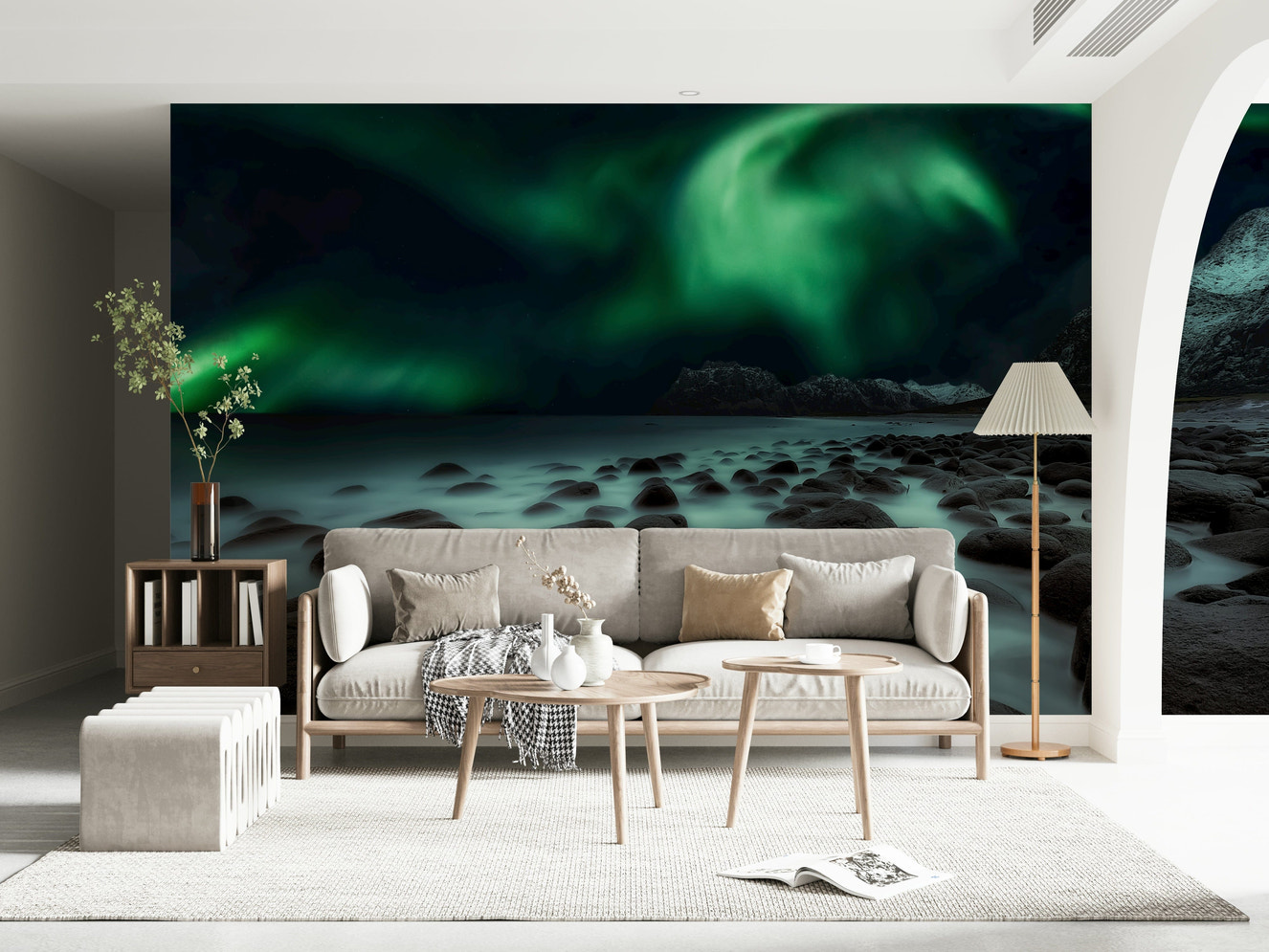 Mystic Shore Lights Wall Mural -804194