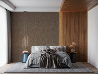 Autumn Burst wallpaper with dense repeating patterns of petal-shaped motifs in natural hues.