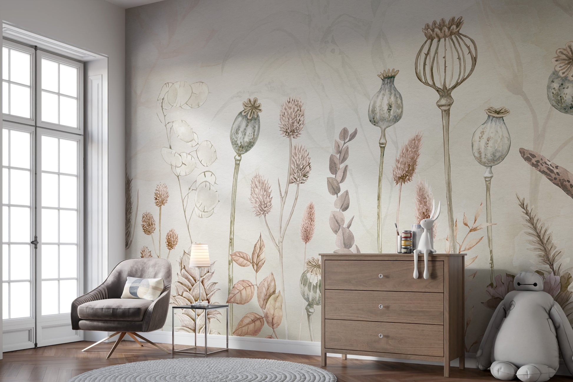 Autumn Flowers Wallpaper Mural For Wall - Giffywalls