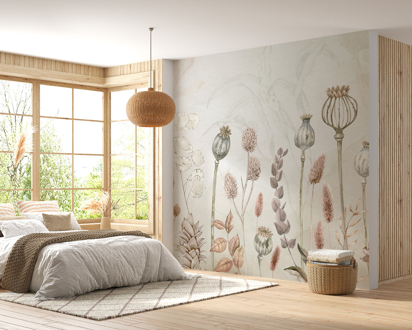 Autumn Flowers Wallpaper Mural For Wall - Giffywalls