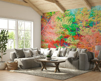 A close-up view of the detailed photography of the autumn leaves.

