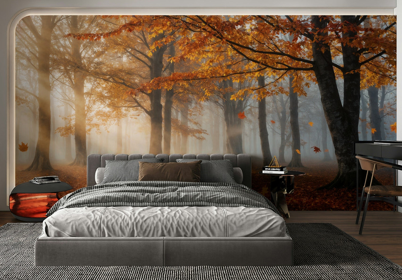 A seamless pattern for a living room or bedroom.

