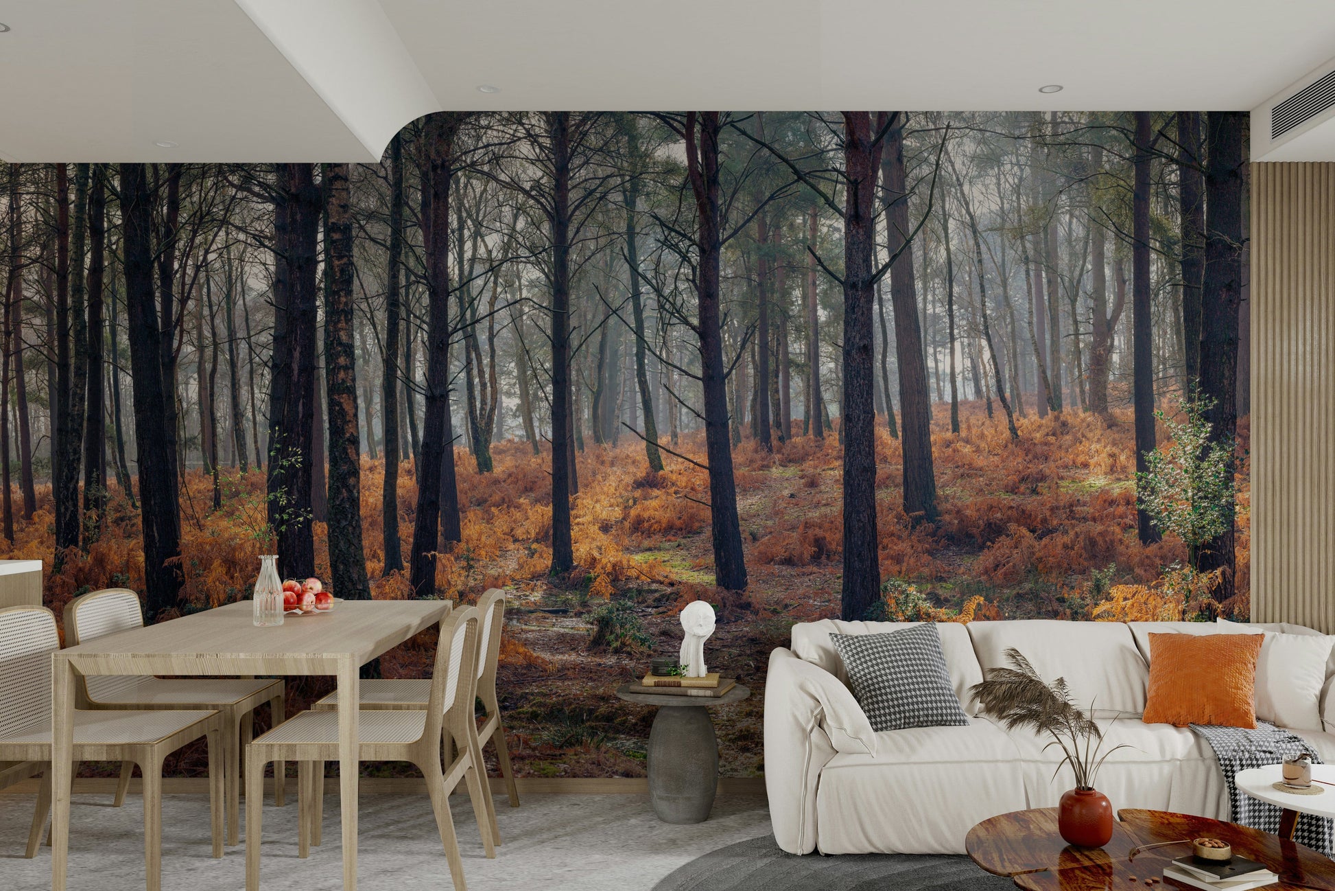 An artistic nature inspired mural for home decor.

