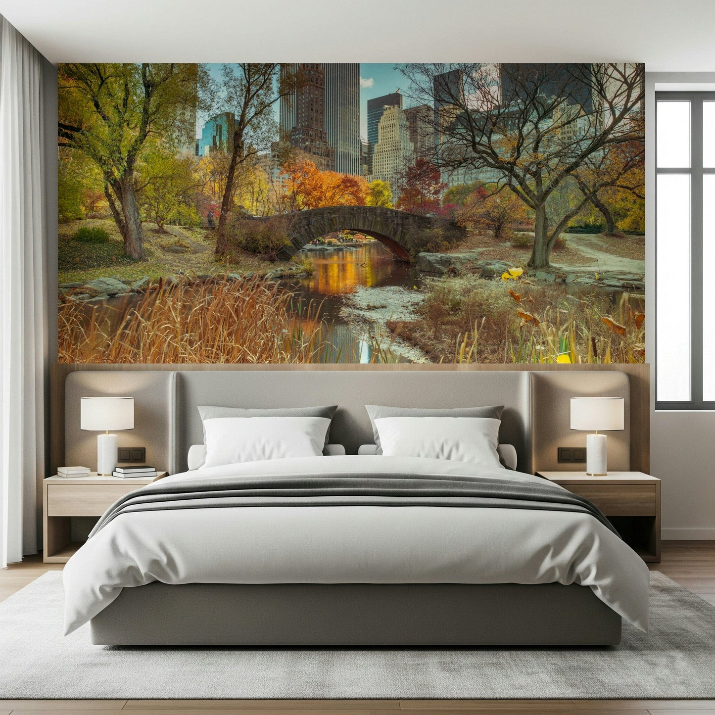 Manhattan's Autumn Embrace Wall Mural
