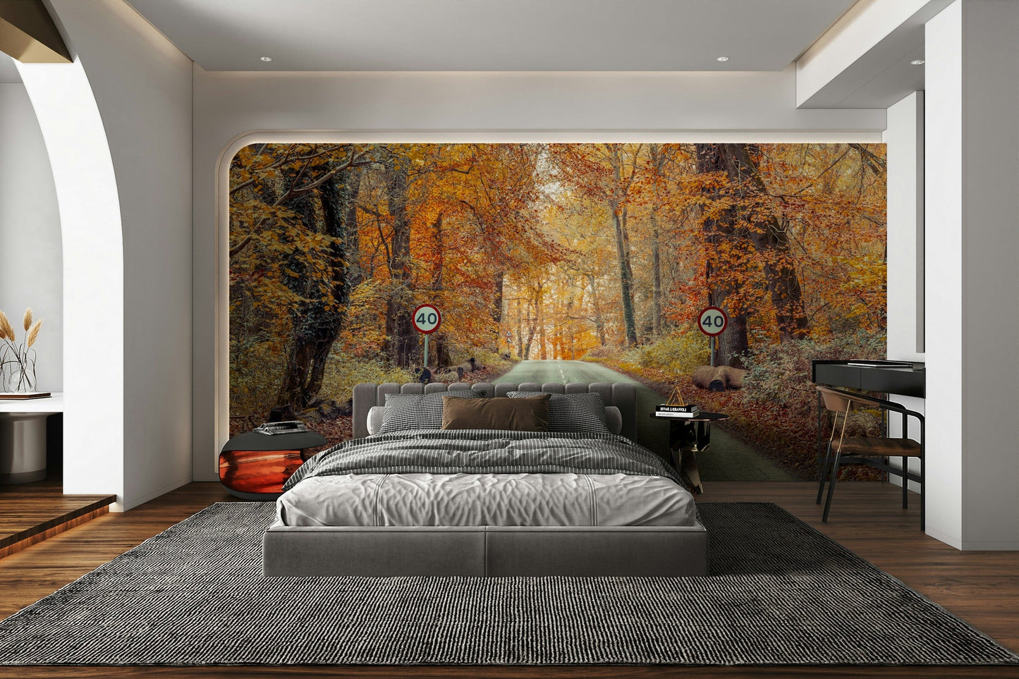A calm and serene wall covering.

