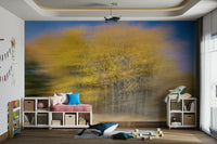 The wallpaper is applied seamlessly, making it look like a single canvas.

