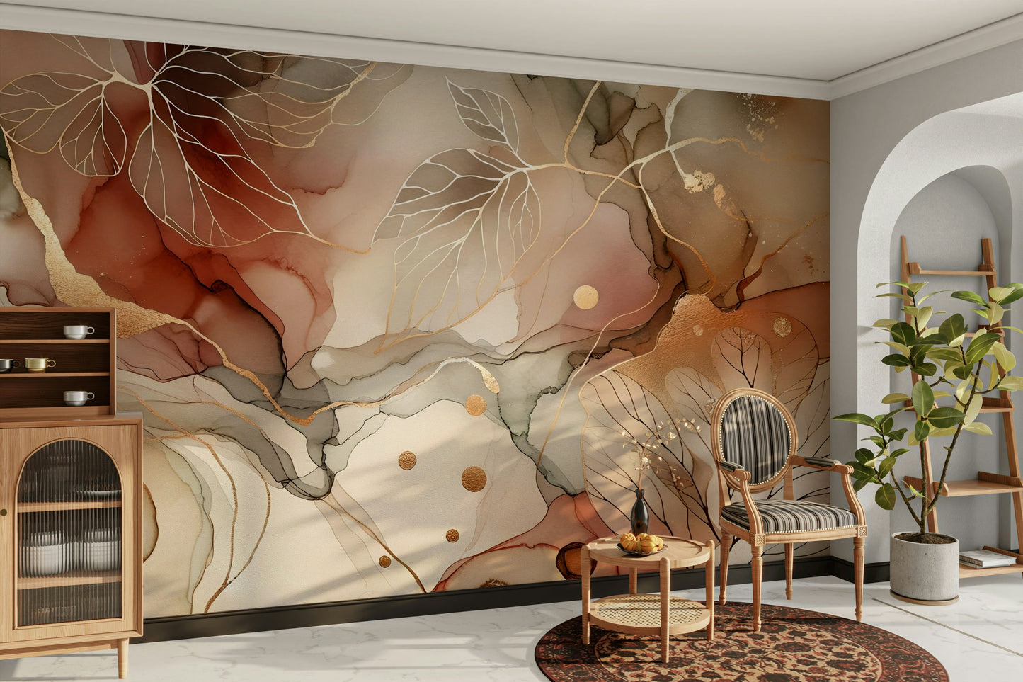 Autumn Whispers mural bringing the warm colors of fall into your space.

