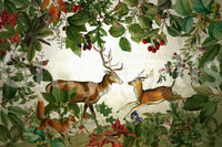 Botanical wallpaper with seasonal colors

