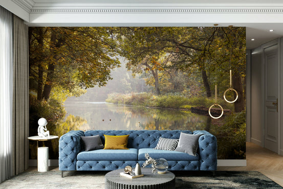 The colors are warm and gentle, with a dominant gold, yellow, and orange tone.

